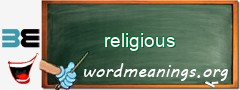 WordMeaning blackboard for religious
